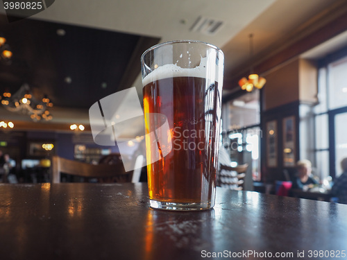 Image of British ale beer pint