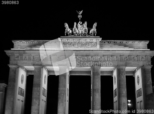 Image of Brandenburger Tor in Berlin in black and white
