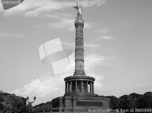 Image of Angel statue in Berlin in black and white