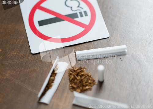 Image of close up of marijuana or handmade cigarette