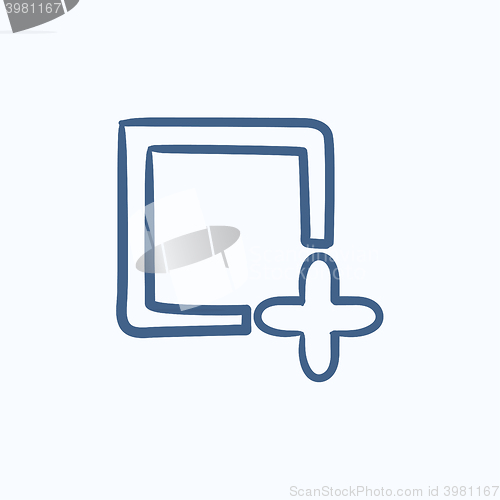 Image of Add file sketch icon.