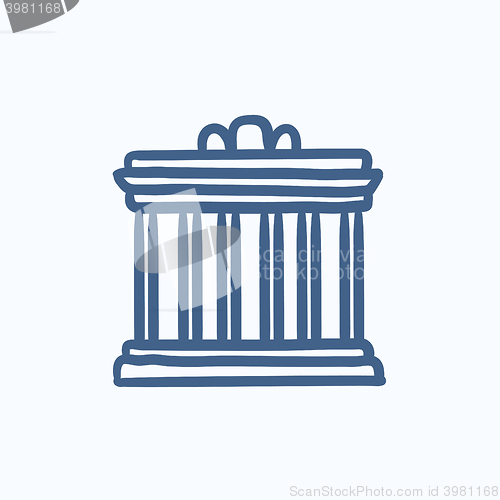 Image of Acropolis of Athens sketch icon.