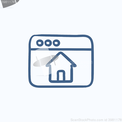 Image of Homepage sketch icon.