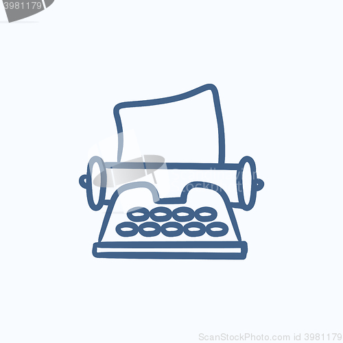 Image of Typewriter sketch icon.