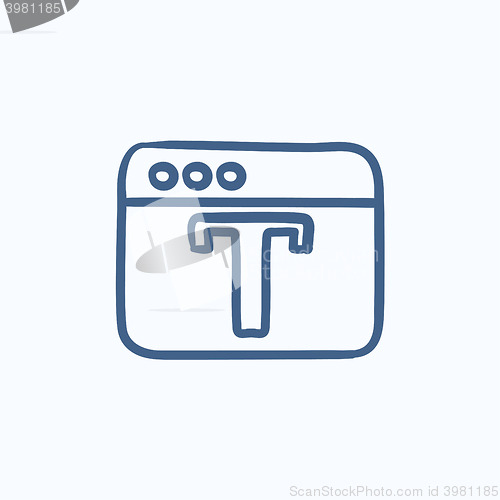 Image of Design editor tool sketch icon.