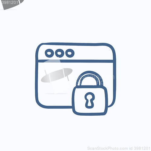 Image of Security browser sketch icon.