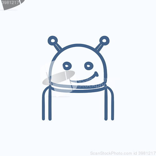 Image of Robot sketch icon.