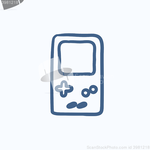 Image of Electronic game sketch icon.