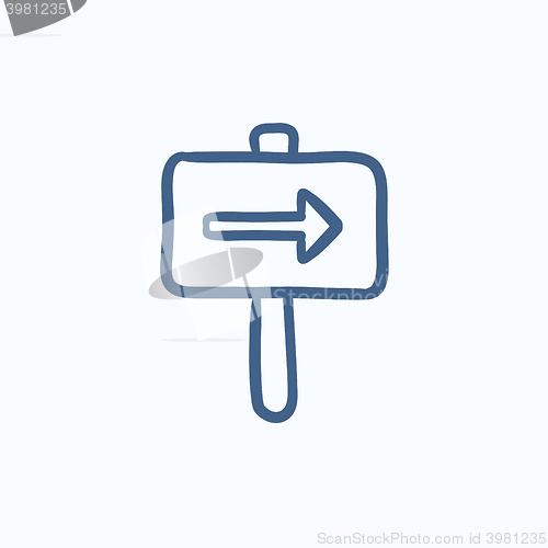 Image of Travel traffic sign sketch icon.