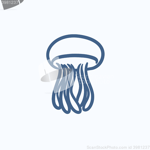 Image of Jellyfish sketch icon.