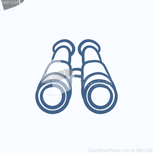 Image of Binoculars sketch icon.