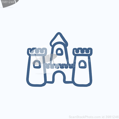 Image of Sandcastle sketch icon.