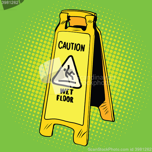 Image of caution wet floor sign