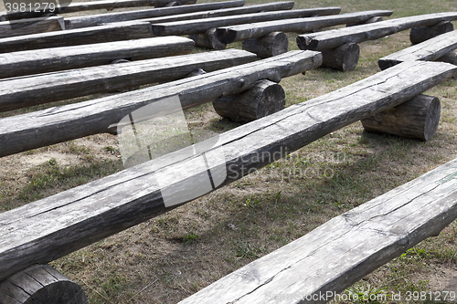 Image of old wooden bench  