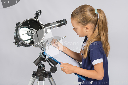 Image of Astronomer writes observations