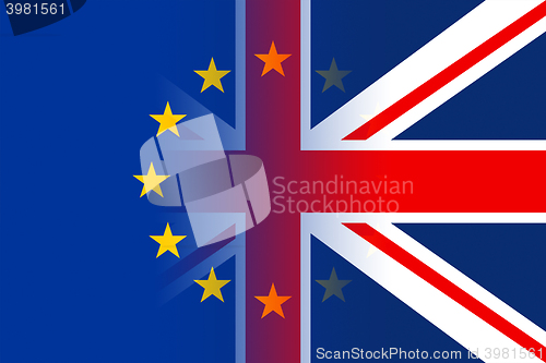 Image of Brexit Flags Indicates Britain Referendum Democracy And Remain