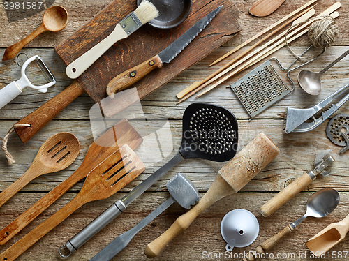 Image of various kitchen utensils