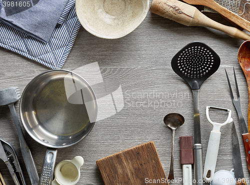 Image of various kitchen utensils