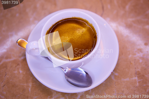 Image of Coffee cup. Top view