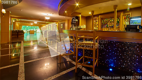 Image of new and clean luxury restaurant in european style
