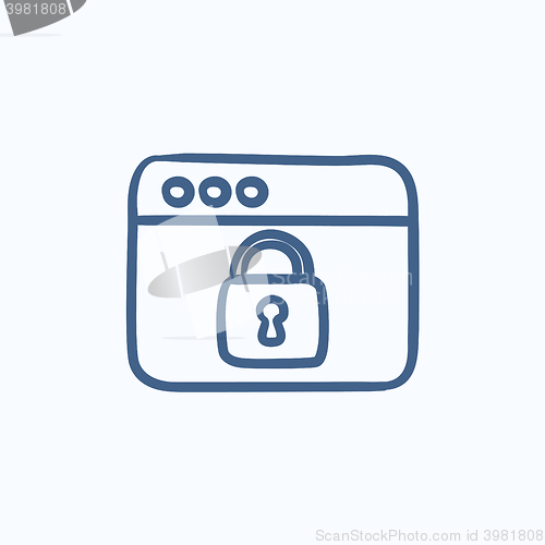 Image of Security browser sketch icon.