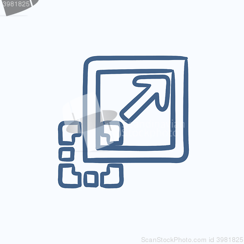 Image of Add content sketch icon.