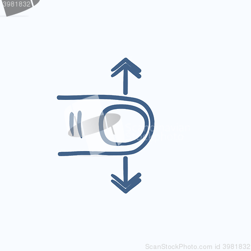 Image of Touch screen gesture sketch icon.