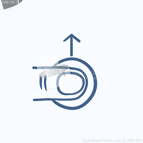 Image of Touch screen gesture sketch icon.