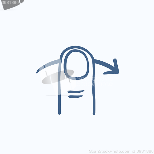 Image of Touch screen gesture sketch icon.