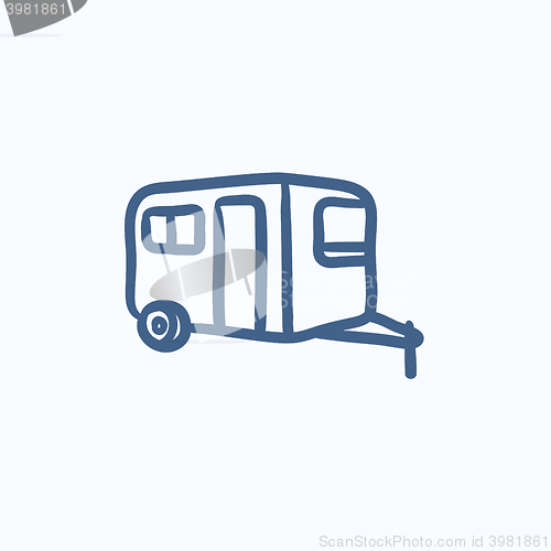 Image of Caravan sketch icon.