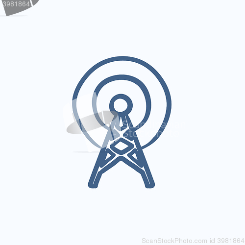 Image of Antenna sketch icon.