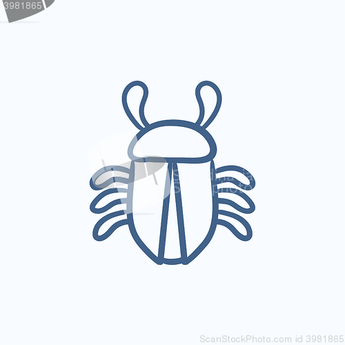 Image of Computer bug sketch icon.