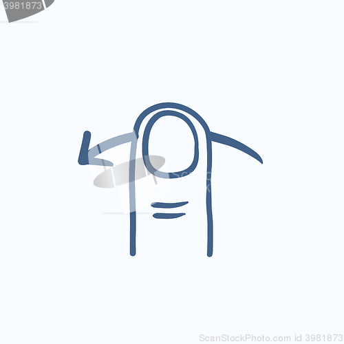 Image of Touch screen gesture sketch icon.