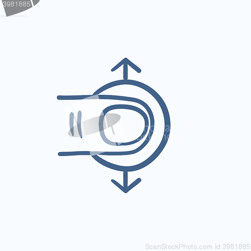 Image of Touch screen gesture sketch icon.