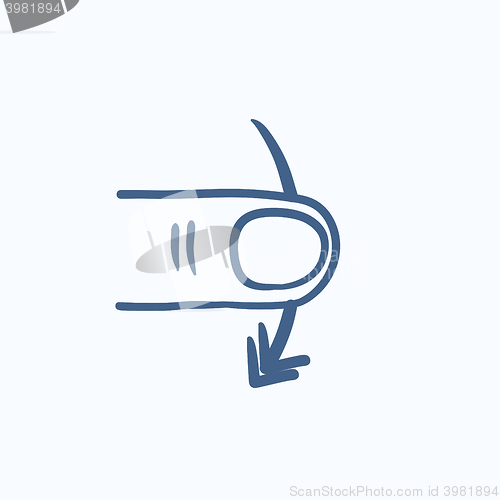 Image of Touch screen gesture sketch icon.