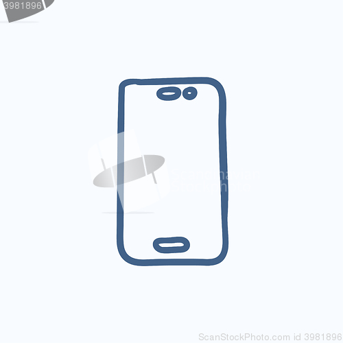 Image of Mobile phone sketch icon.