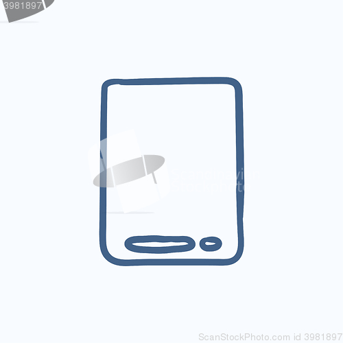 Image of Touch screen tablet sketch icon.