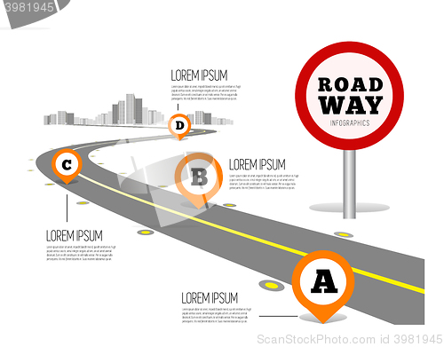 Image of Road way design infographics.