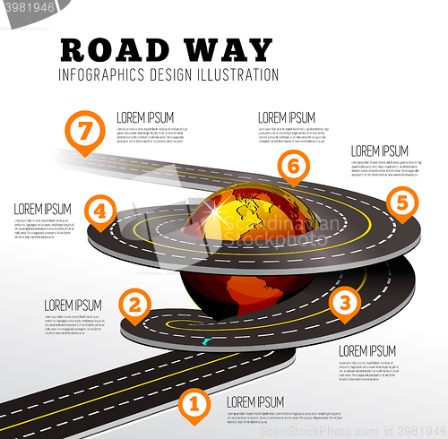 Image of Road way design infographics.