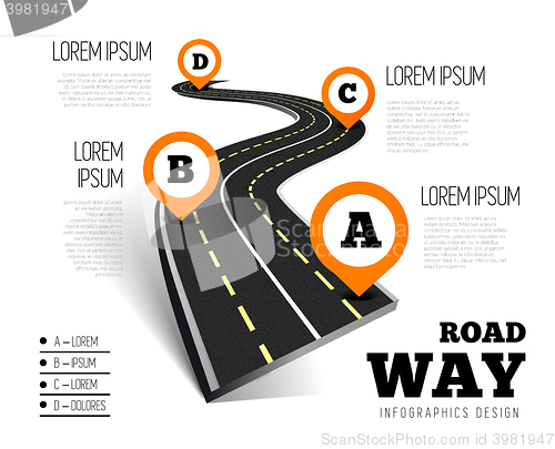 Image of Road way design infographics.