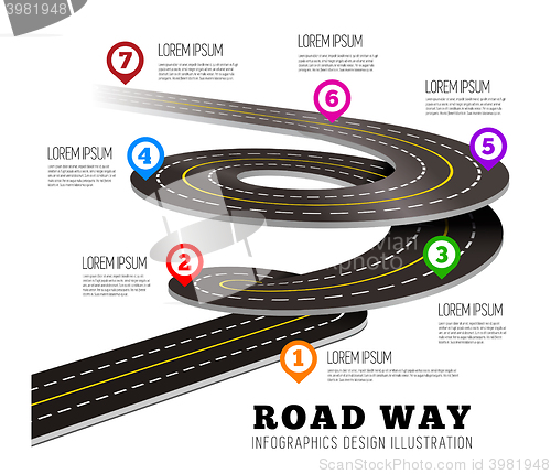 Image of Road way design infographics.