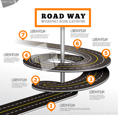 Image of Road way design infographics.