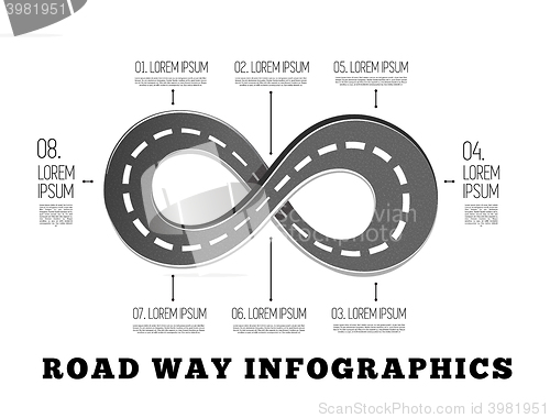 Image of Road way design infographics.