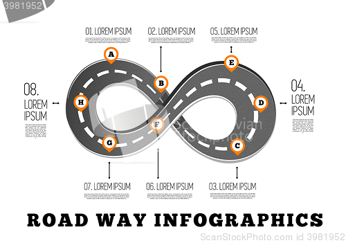 Image of Road way design infographics.