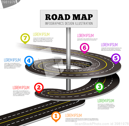 Image of Road way design infographics.