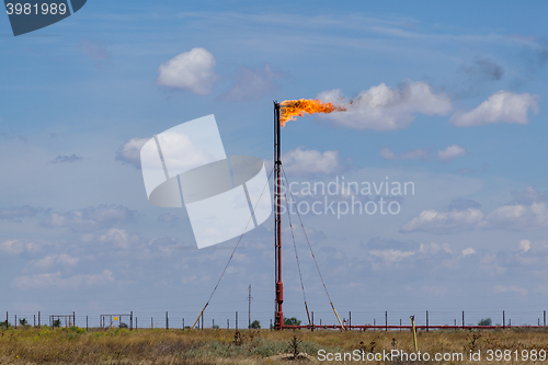 Image of refinery fire gas torch