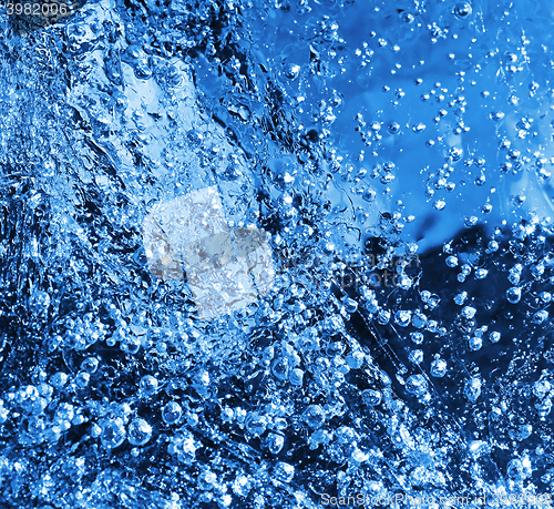 Image of Ice texture with frozen bubbles