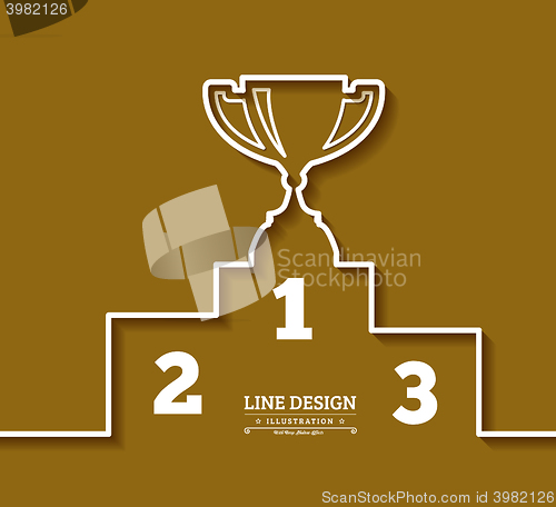 Image of Pedestal thin line icon