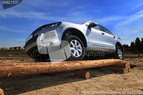 Image of test drive of SUV car