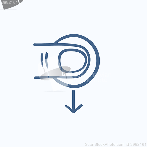 Image of Touch screen gesture sketch icon.